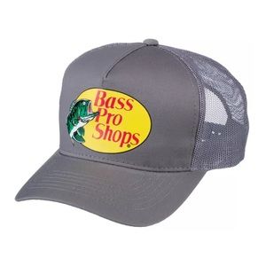 Bass pro shops gray trucker hat. NWT